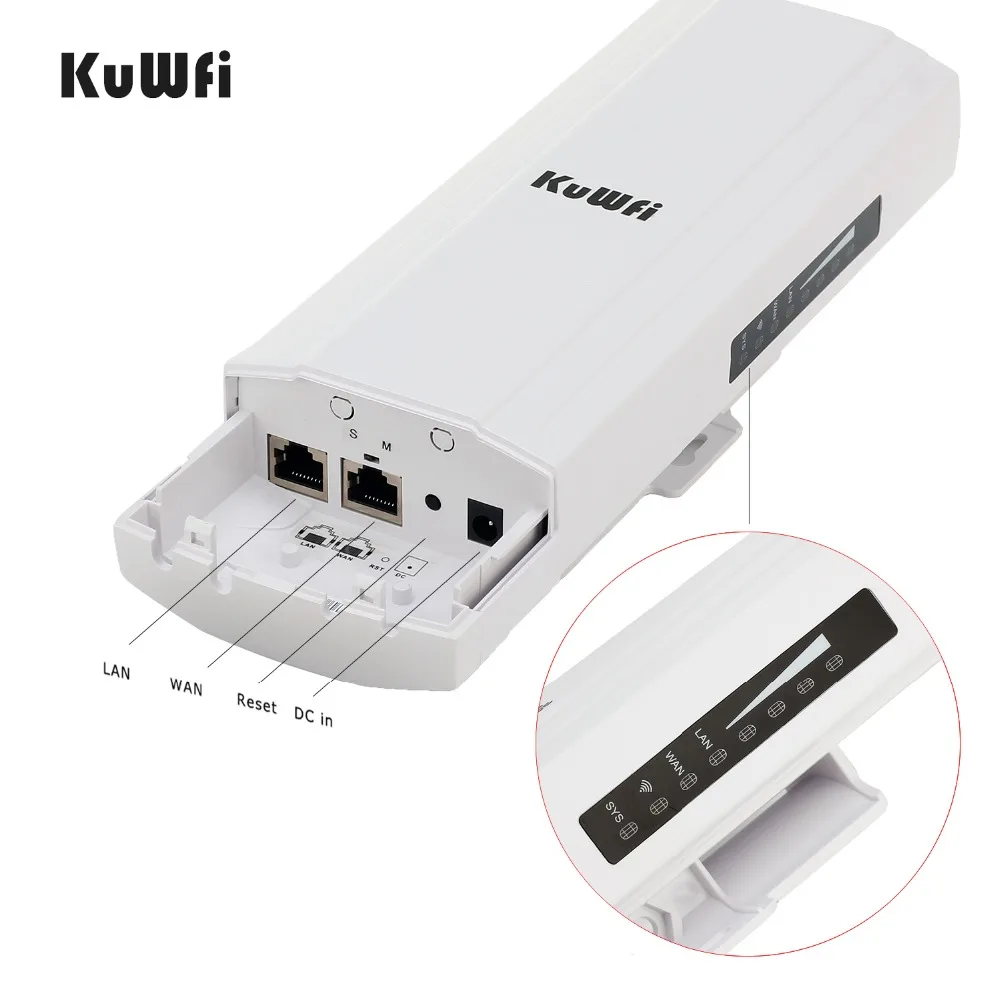 Роутер KuWFi CPE 2 4G 3 км Wi Fi роутер уличный ретранслятор удлинитель точка доступа с