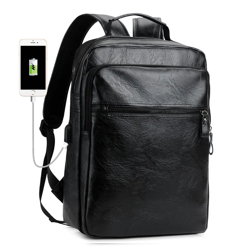 

Man Bag Pu Casual Backpack Fashion Package Large Capacity Functional