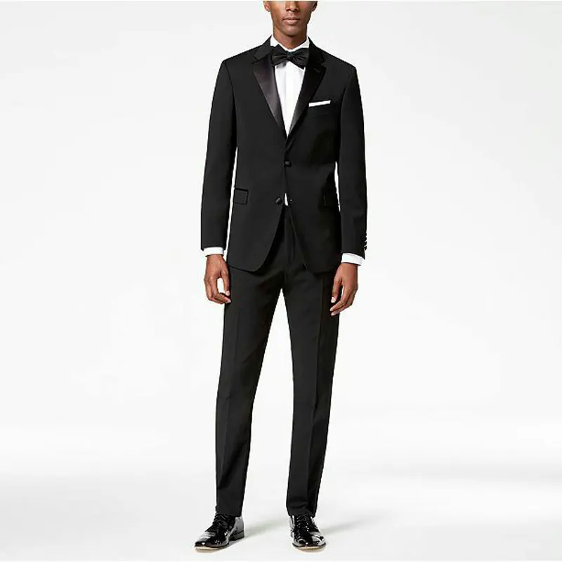

Men Suits Formal Black Wedding Suits for Men Groom Tuxedos Best Man Blazer Evening Party Custom Made Terno Masculino 2 Pieces