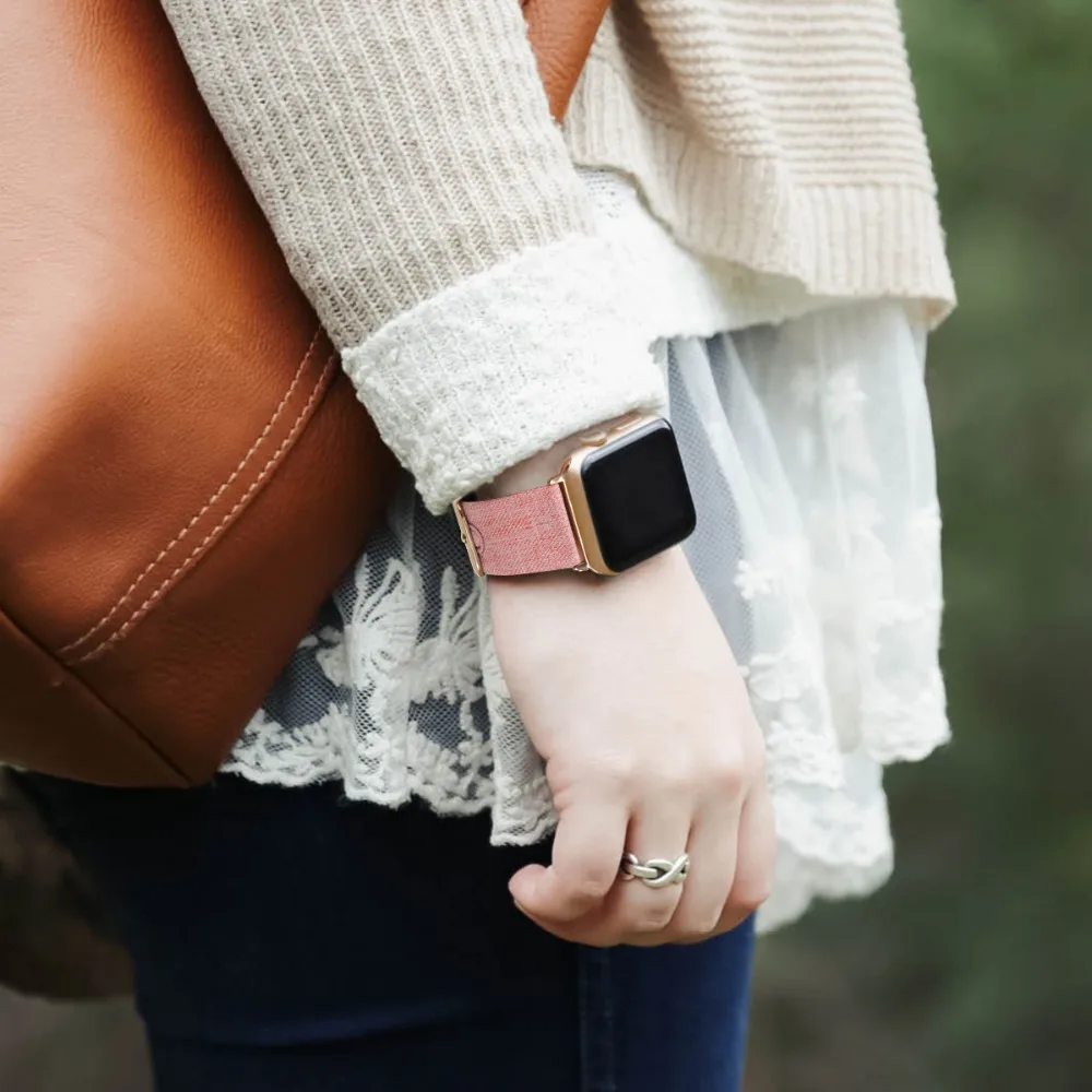 Кожаный ремешок для Apple watch band 42 мм 38 iwatch 4/3 Band 44 40 браслет роскошный кожаный +