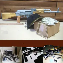 Бумага Штурмовая винтовка модель оружия игрушки ручной работы 3D DIY Материал руководство Творческий вечерние шоу реквизит прилив украсить