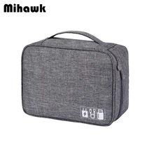 Mihawk Водонепроницаемый цифровые сумки путешествия USB кабель Tote жесткий диск провода случае Мощность Bank Мобильный телефон сумка-Органайзер аксессуары