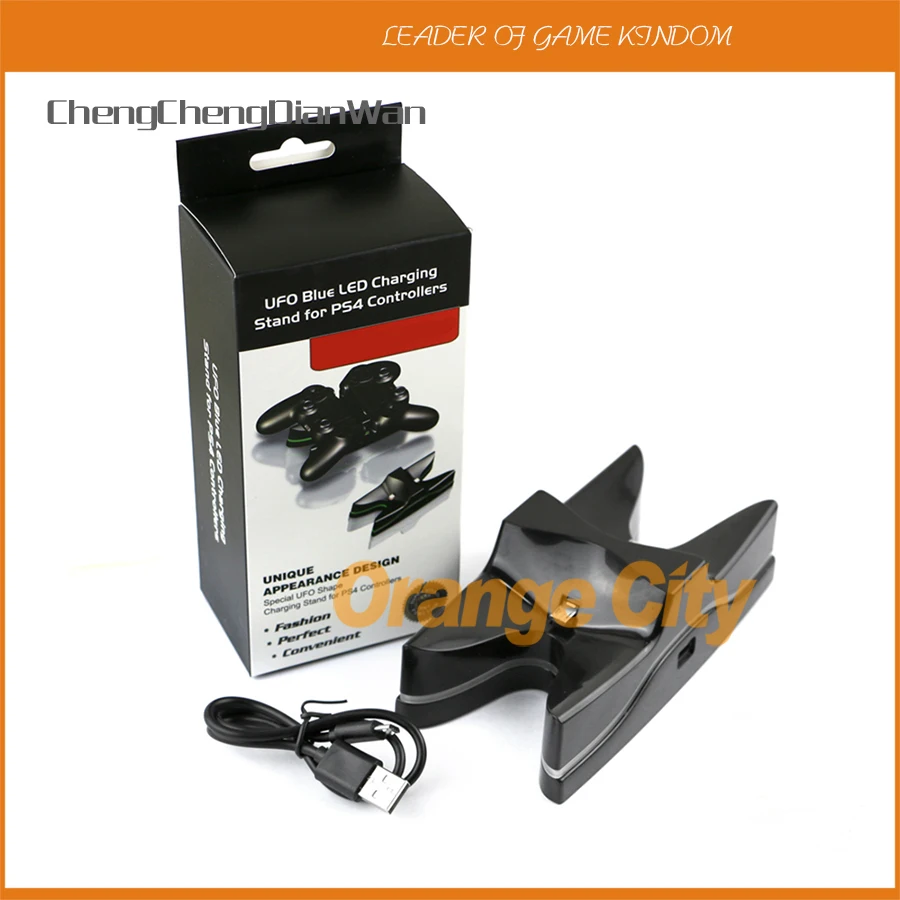 Chengchengdianwan Led Dual Charger Station Dock Di Ricarica Per Ps4 Per Controller Playstation 4 3 Pz/Lotto