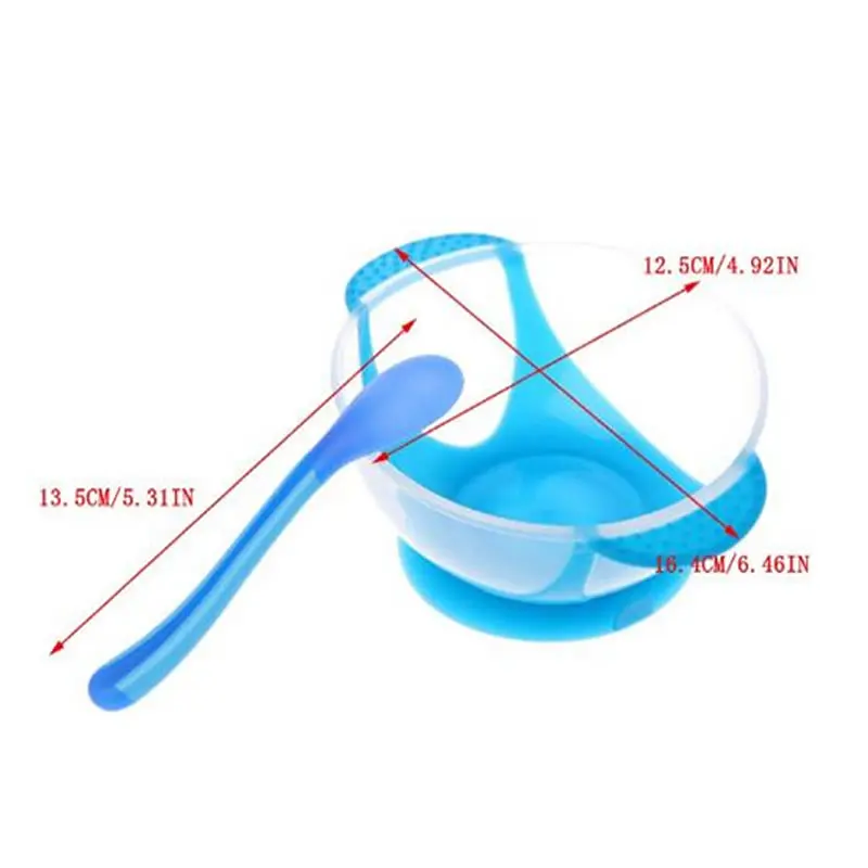 Детские Обучающие блюда с присоской чаша для еды ложка датчиком температуры