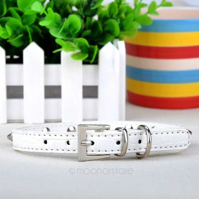 Brand New Adjustable Leather Neck Strap Buckle Rivet Studded Spiked Studded Collar Dog Puppy Pet Collar Wholesale