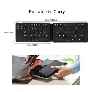 

Foldable BT Wireless Keypad for IOS/Android/Windows Bluetooth Keyboard Portable Thin Bluetooth Folding Keyboard r25