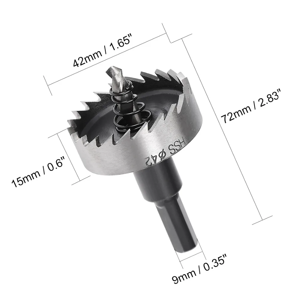 Uxcell 1 шт. 48/45/42/38/36/35/50 мм резки диам. HSS бурильные долото отверстие пилы резак для бурения большой диаметр отверстия металла сплав Дерево