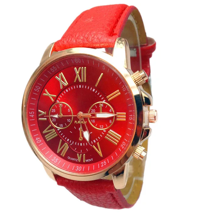 Relogio Feminino мужские часы Стильные цифры искусственная кожа стильные Montre femme известный бренд s Bayan Kol Saati подарок наручные часы - Цвет: Red Watch