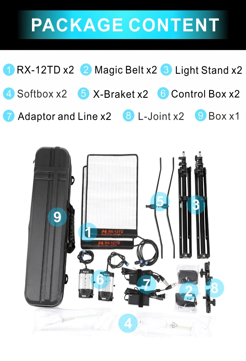 Multi-light mutual control CY photography stand lamp kit