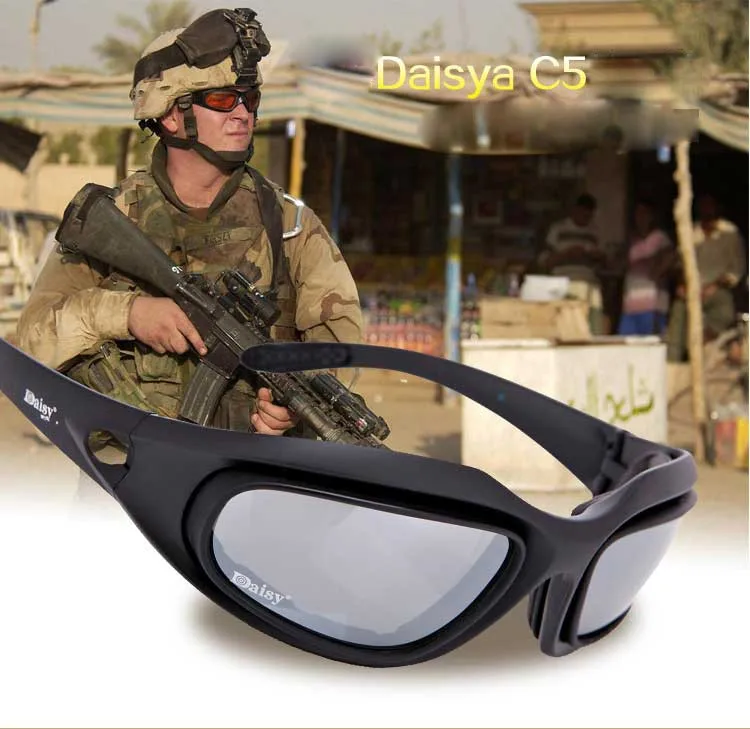 Daisy C5 Polarized Army Goggles Desert 4 Lens  Out...