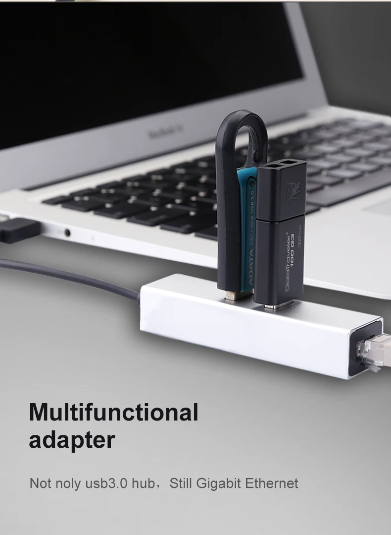 Ofccom USB 3,0 Hub Ethernet сетевой адаптер 3 Порты USB 3,0 концентратор для RJ45 Lan 10/100/1000 м сетевая карта для Macbook оконные рамы