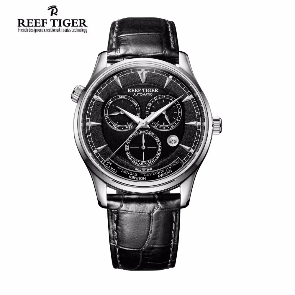 Mens watches top brand luxury Reef Tiger Automatic Watches for Men Date Leather Strap Watch waterproof clock men wrist watches Mens watches top brand luxury Reef Tiger Automatic Watches for Men Date Leather Strap Watch waterproof clock men wrist watches