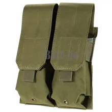 Тактический Молл клип двойной Mag журнал сумка Пистолет подсумок картриджей инструмент мешок Fit M4 AR15