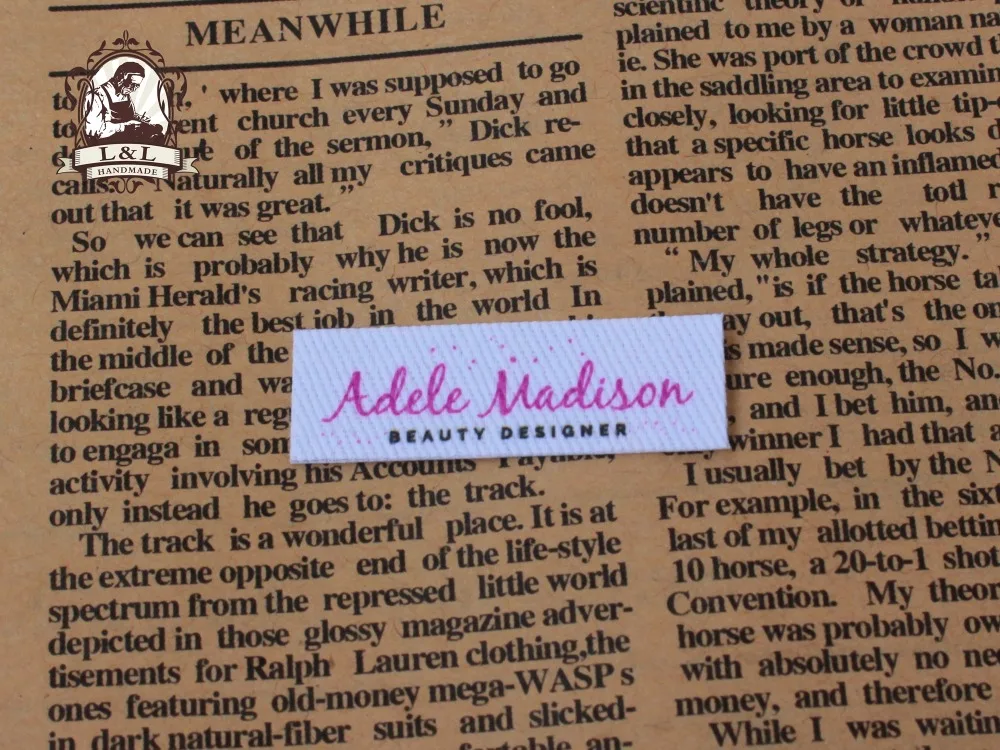 128 Custom Clothing Labels personalized name tags for children, iron on, Fabric Name Tags (TB177 ...