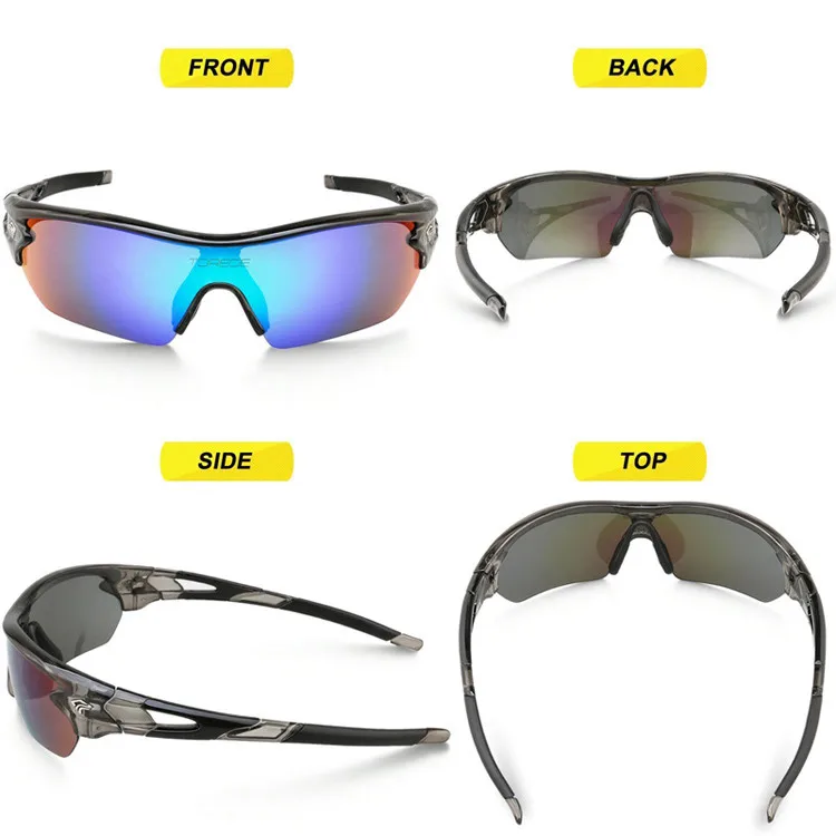 Модные Поляризованные спортивные солнцезащитные очки для мужчин и женщин, очки для альпинизма, вождения, гольфа, очки, PC Frame, 5 линз, защита UV400