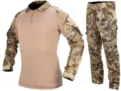CQC Gen2 Тактические Airsoft Военная армейская БДУ форменная рубашка и брюки набор открытый Пейнтбол Охота Kryptek Горец