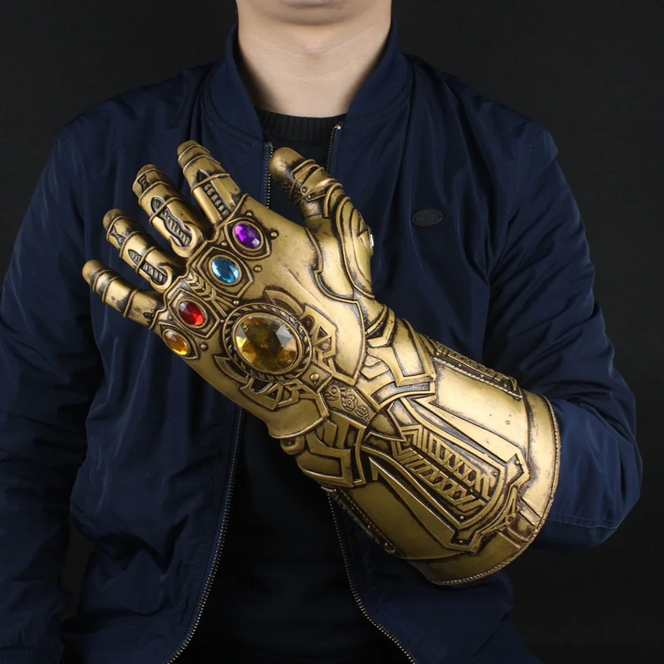 Thanos Gauntlet Avengers Infinity War Gloves Superhero Cosplay Prop Halloween Latex 07