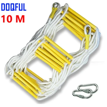 

10M Rescue Rope Ladder 33FT Escape Ladder Emergency Work Safety Response Fire Rescue Rock Climbing Escape Tree