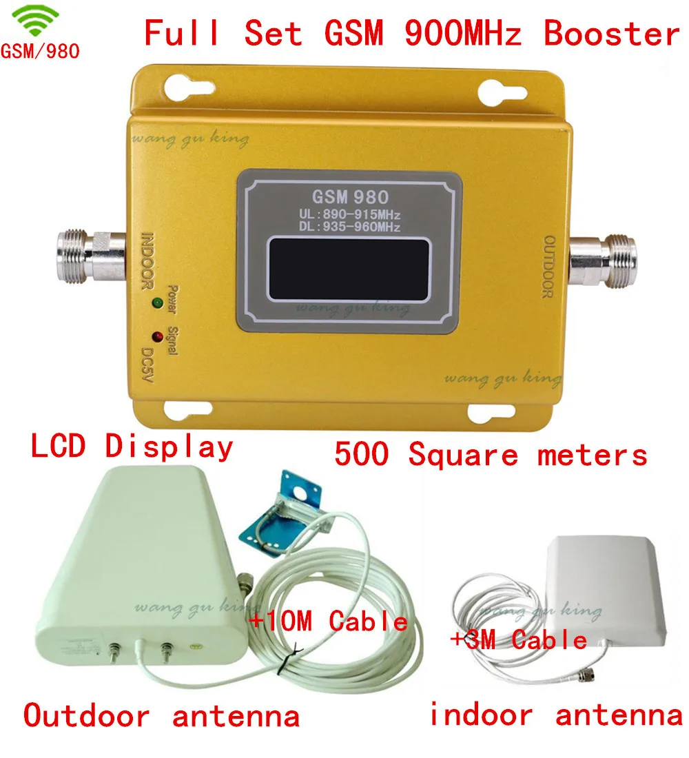 

FULL SET LCD BOOSTER ! High gain 2G GSM 70db signal booster KIT GSM 900 SIGNAL repeater amplifier signal bar GSM Signal Repeater