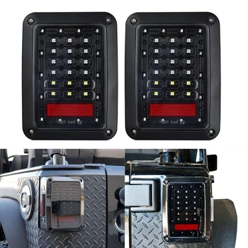 

1 Pair LED Taillight Rear Back Bumper Light Parking Back up Reverse Brake Tail Light Lamp For Jeep Wrangler JK 2007-2016