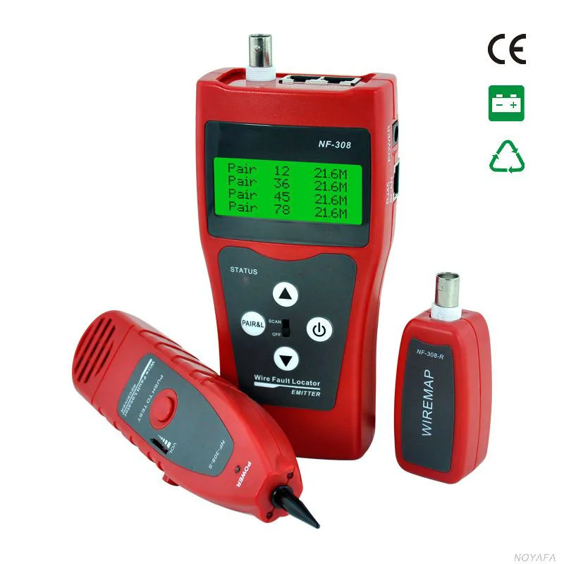 

NF-308 Multipurpose Network Cable Test Hunting wire sorting cable length test 5E 6E cable coaxial RJ45 Free Shipping