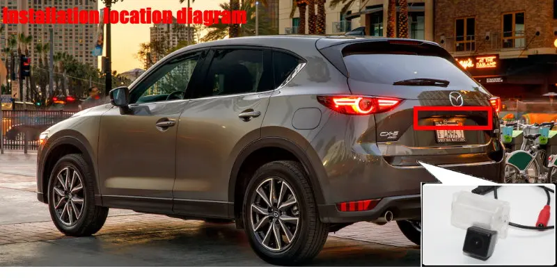 Liislee для Mazda CX5 CX-5~, камера заднего вида, камера заднего вида, парковочная камера, лампа для номерного знака, ночное видение, авто камера