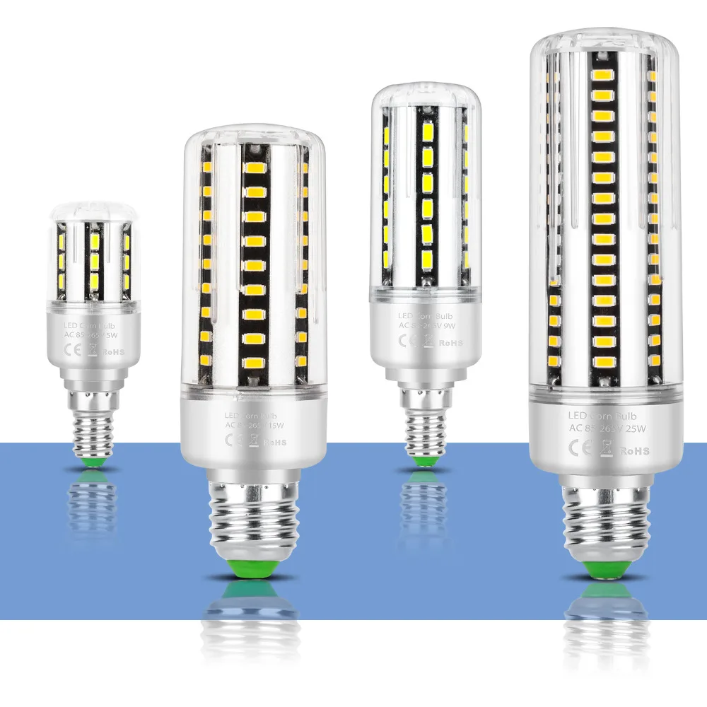 

Led E14 220V Corn Lamp E27 Led Light Bulb 5W 7W 9W 12W 15W 20W 25W High Brightness bombillas led For Chandelier Lighting SMD5736
