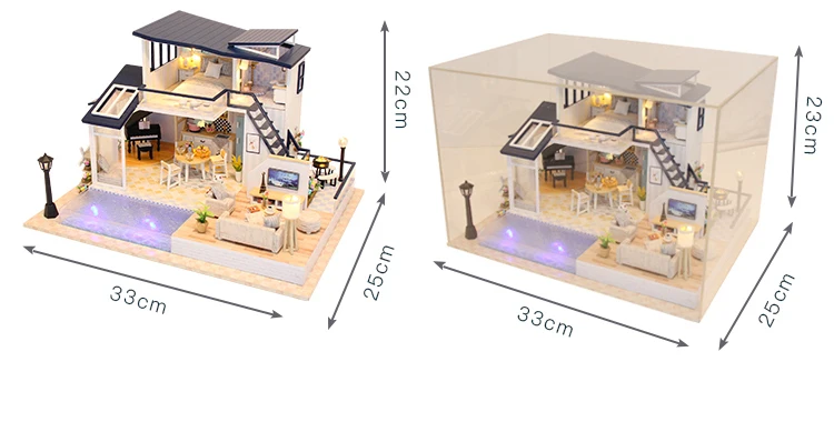 Кукольный дом деревянная мебель Diy миниатюрный дом собрать 3D Miniaturas кукольный домик головоломки наборы игрушки для детей подарок на день рождения