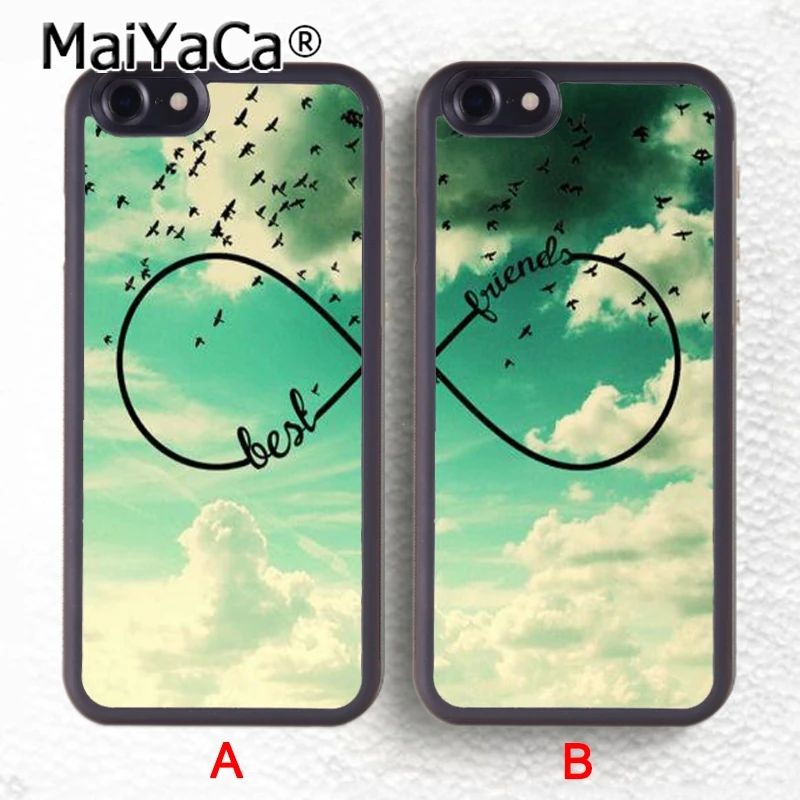 

MaiYaCa 2pcs/lot Sky View Best Friend Pair 1 For iPhone 6 6S Back Cover Skin Shell