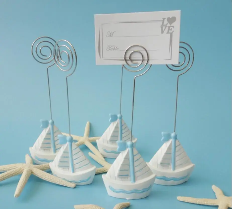 Download 10pcs The Mediterranean Style White Boat Name Number Message Card Table Place Holder For Wedding ...