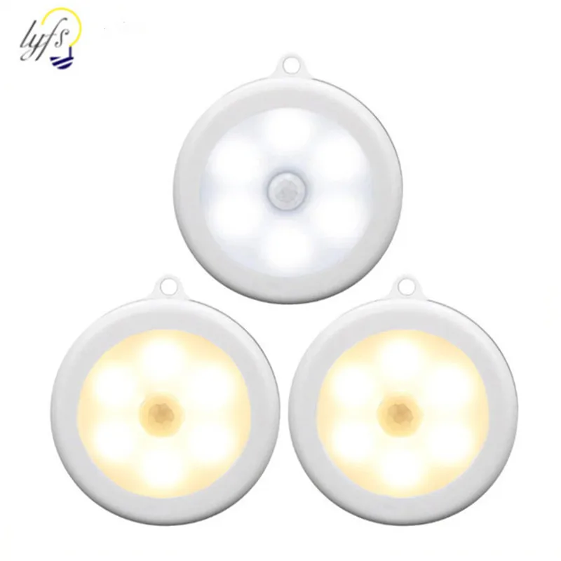 Светодиодный Беспроводной PIR инфракрасный человеческого движения Сенсор ночной