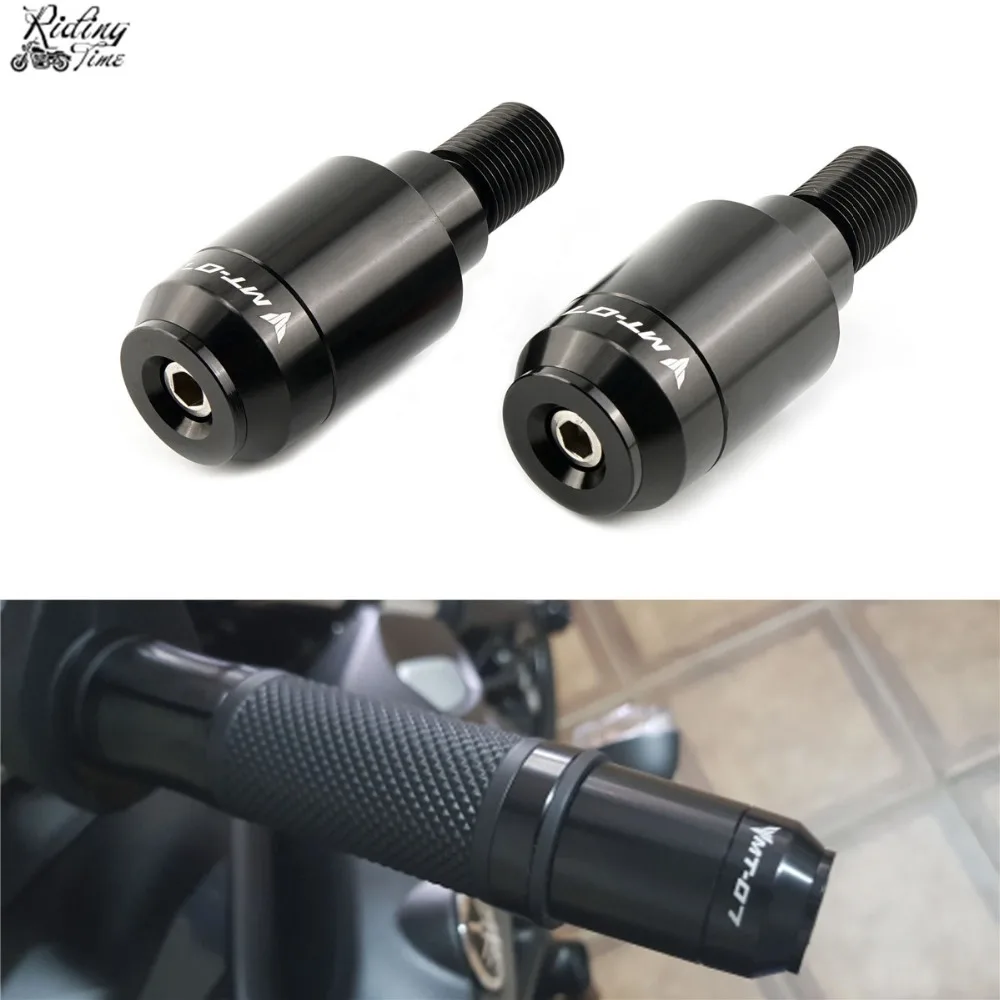 Motorcycle Handlebar Caps Grips Ends For Yamaha MT07 MT 07 FZ07 FZ 07 Handle Bar Ends Cap Grip End