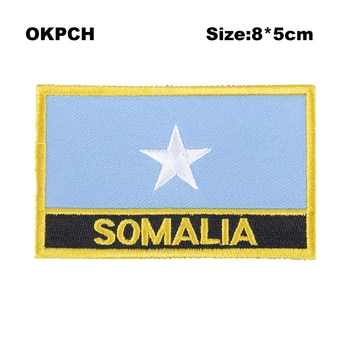Flaga somalii łatka haftowana tkanina łatka custom PT0170-R tanie i dobre opinie KSPIN Odzież Akcesoria CN (pochodzenie) W paski Other Bawełna Pełny haft W stylu europejskim i amerykańskim Somalia Flag patcheswork fabric embroidery patch cutstom DIY stickers