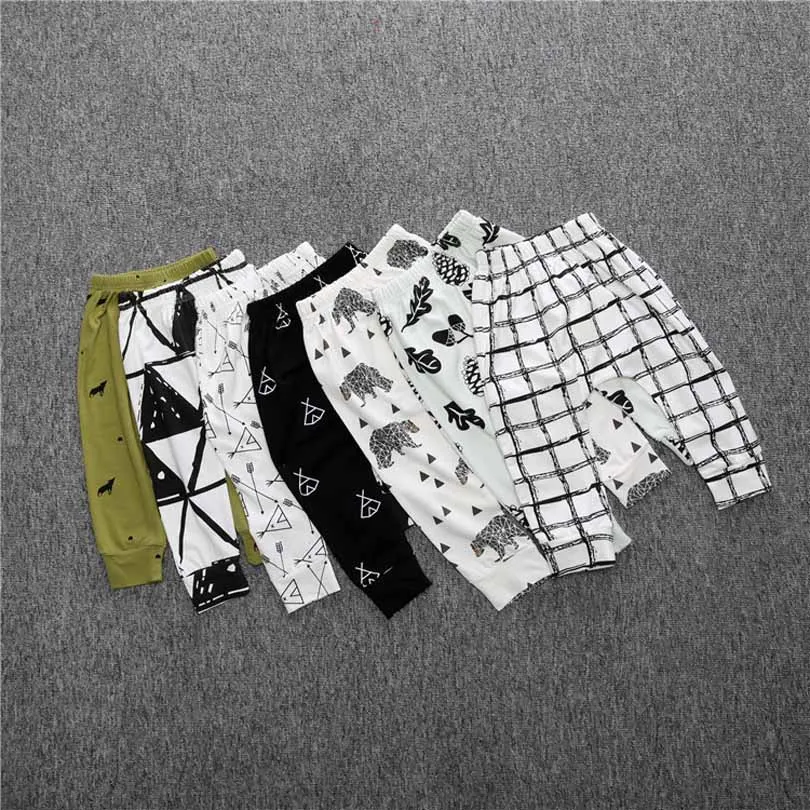 

Spring Autumn Boys Girls Printed Warm Cotton Legging Sport Pants Jogging Infant Garcon Children Trousers Kids Clothing