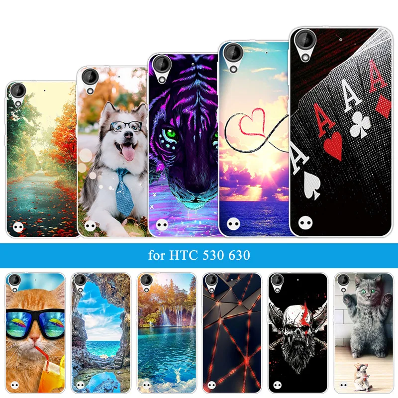 Для HTC 530 630 Fundas Coque для Land Задняя Крышка Прозрачный Мягкий ТПУ силиконовый чехол 5 0