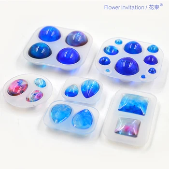 

Flower Invitation MD1474 mold collection DIY water drop hemisphere square oval jewelry silicone round Time gem