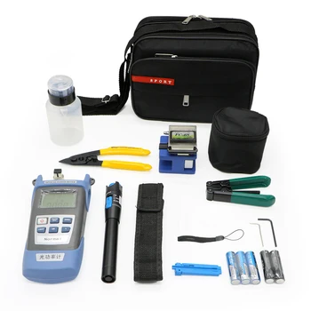 

Fiber Optic Tool Kit with Clivador de Fibra Otica Power Meter Fault Locator 5km