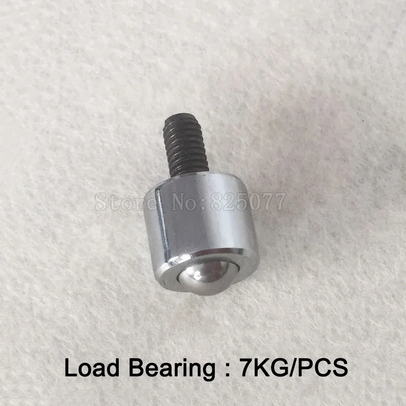 New 10pcs Mini Universal Ball Casters M6 Screw Rod Conveying Ball Bull