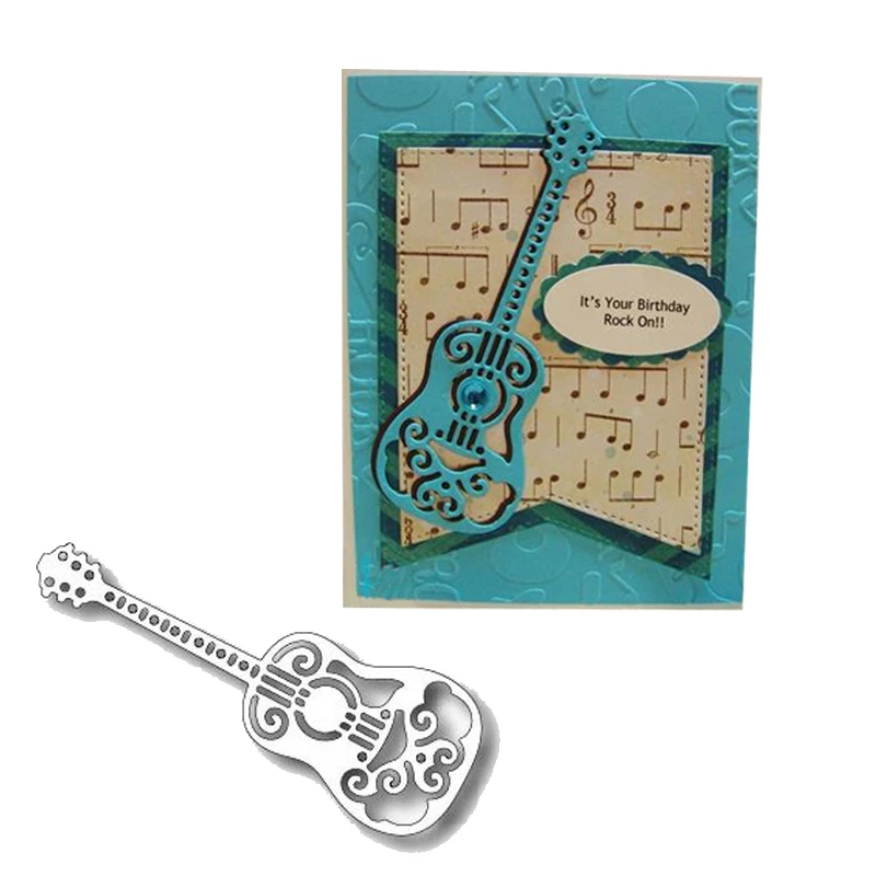 

Beautiful guitar frame Metal Cutting Dies New 2018 Die Scrapbooking Stamps Craft Die Cuts Embossing Card Making Stencil Template