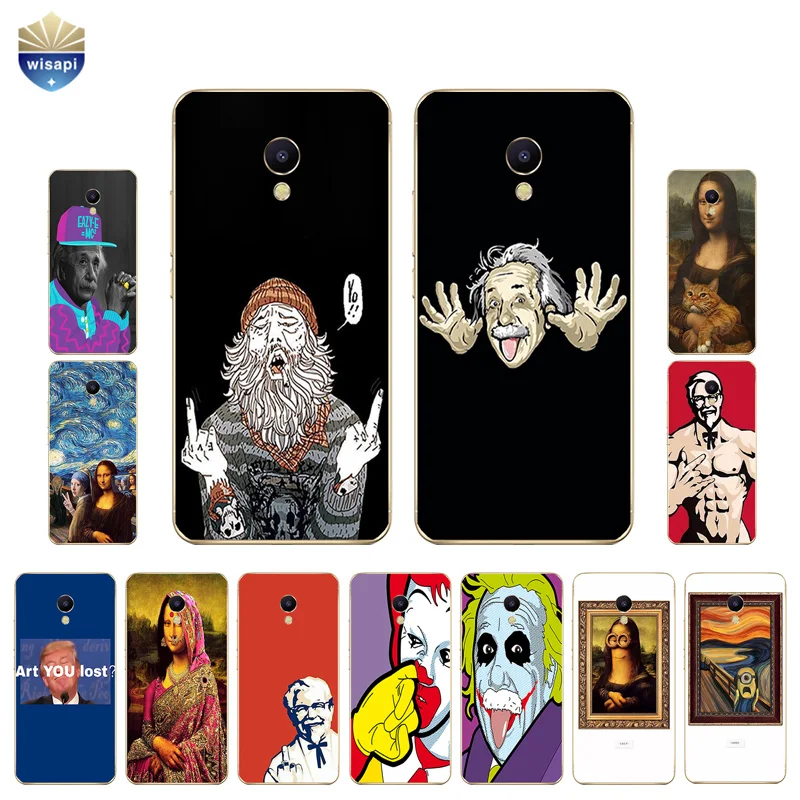 

For Meizu M2 M3 M3S Mini Phone Case For Meilan M5 / M5S Mini Shell U10 U20 Cover TPU Coque Design Funny Stars Painted Fundas