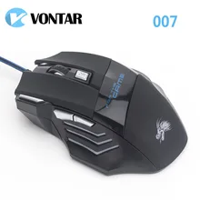 VONTAR-ratón profesional para juegos de 5500 DPI, 7 botones, USB LED con ratón óptico, con cable para ordenador profesional, mejor que el ratón X7