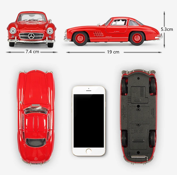 WELLY 1:24 Масштаб симулятор металлическая модель грузовика Benz 300 SL литой автомобиль игрушка автомобиль Классический сплава игрушка для детей