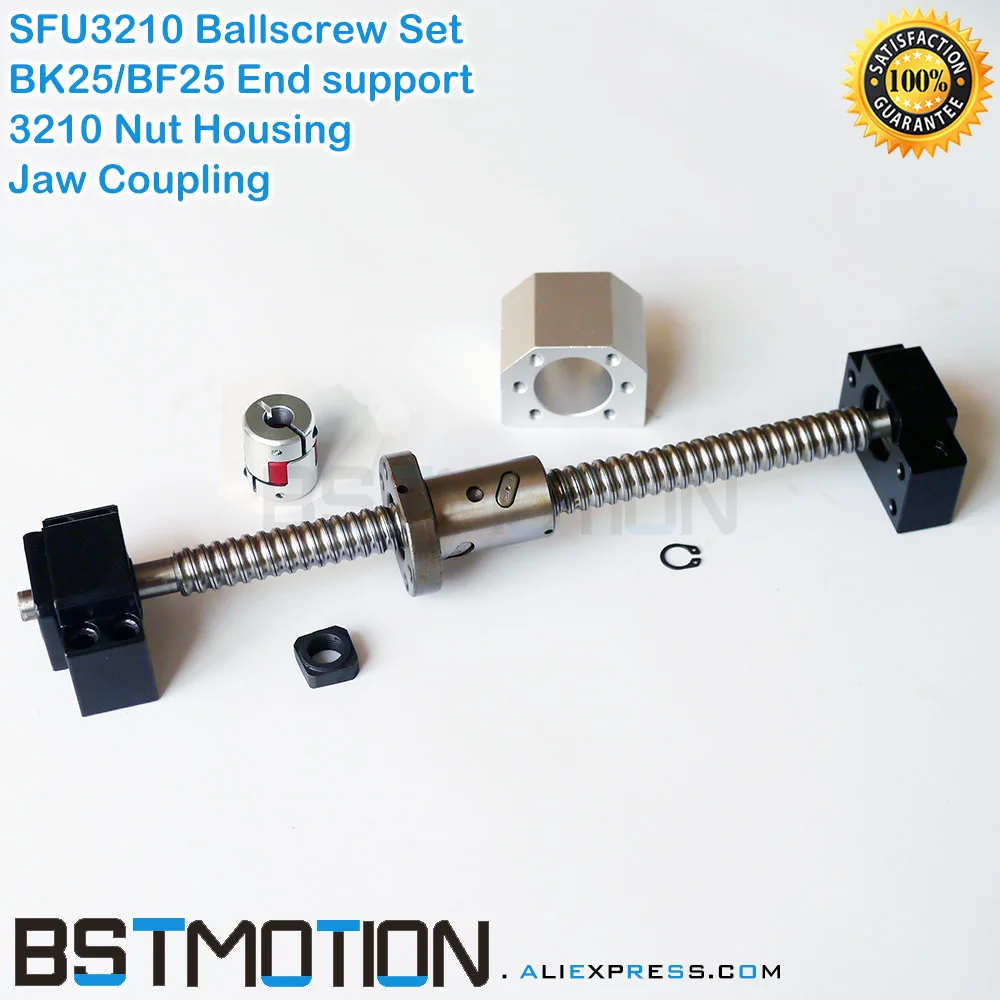 3210 шариковый винт 400 500 600 700 800 900 1000 1100 1200 1300 мм + BK25 BF25 Поддержка SFU3210 корпус