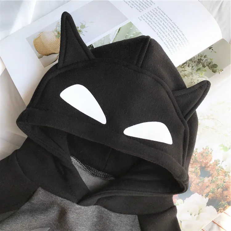 Black Baby Sweatshirt Boys Spiderman Hoodie Winter Thermal Wool Kids Outerwear Boys Kids Fleece Sweatshirts 1
