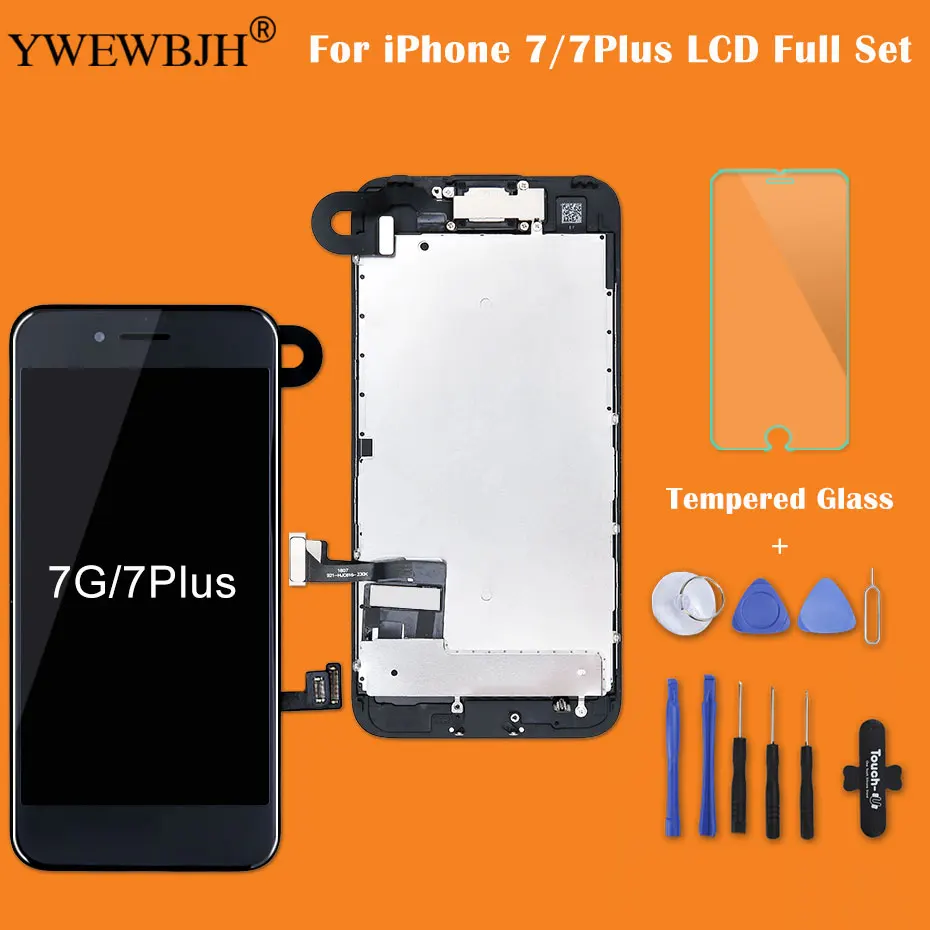 

Test AAA LCD For iPhone 7 7 Plus Display Full Set Digitizer Assembly 3D Touch Screen Replacement +Front Camera+Earpiece Speaker