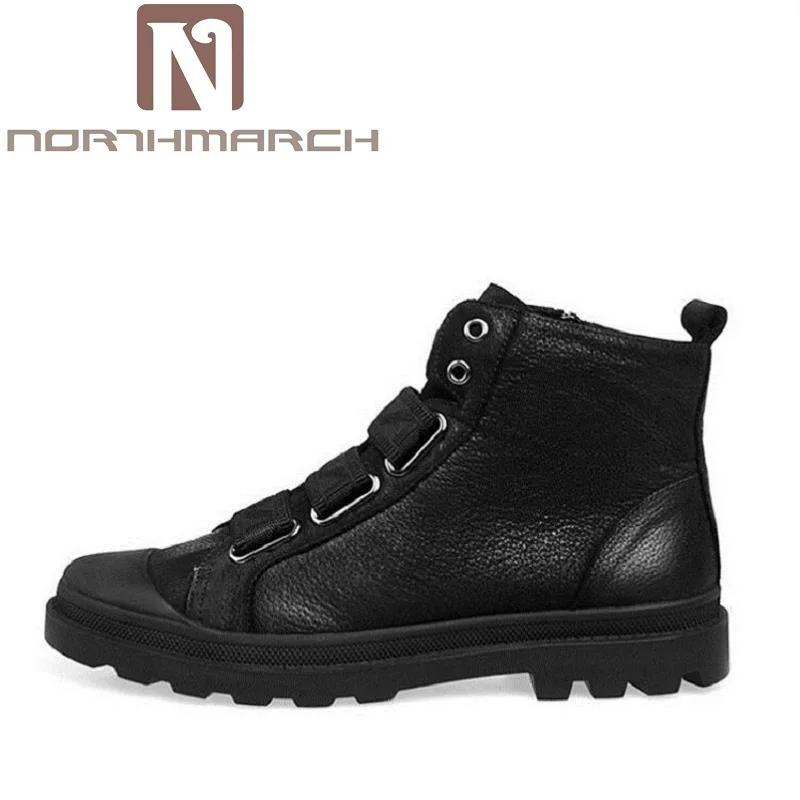 

NORTHMARCH Brand New Men Winter Boots Snow Men Work Ankle Boots British Style Fashion Black Zip Men Shoes Sapato Masculino