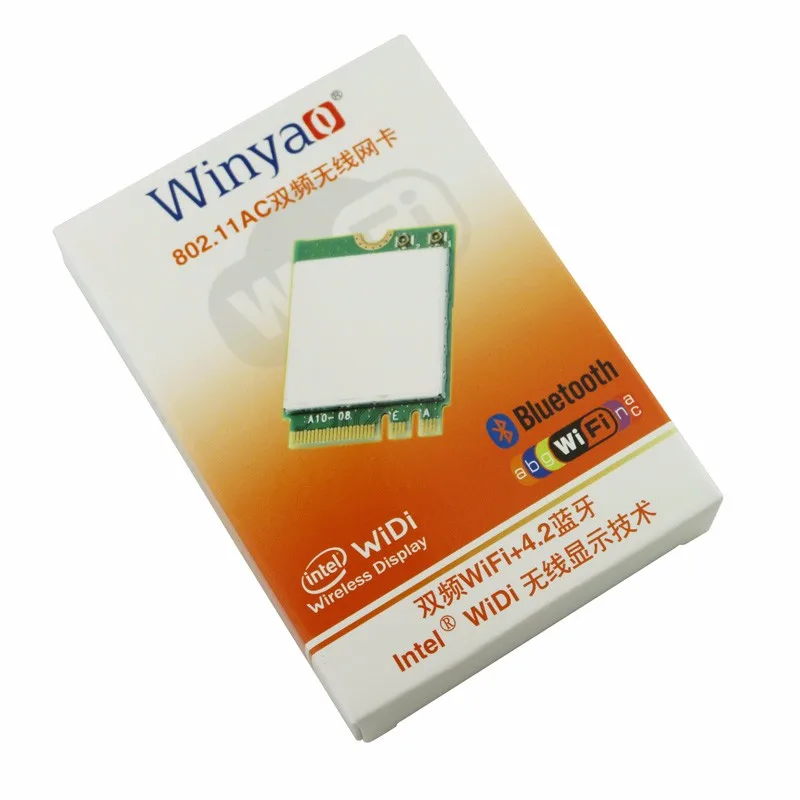 Winyao WY8260AC NGFF Двухдиапазонная Wlan карта с Intel wireless-AC 8260 8260NGW 2x2 wifi 802.11ac 300 Мбит/с 867 Мбит/с Wi-Fi Bluetooth 4,2