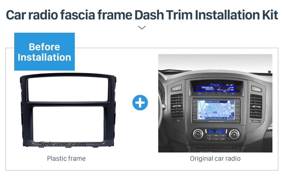 Seicane Professional 2Din 2010 Mitsubishi Pajero Car Radio Fascia Auto Styling Trim Dash CD Installation Kit 