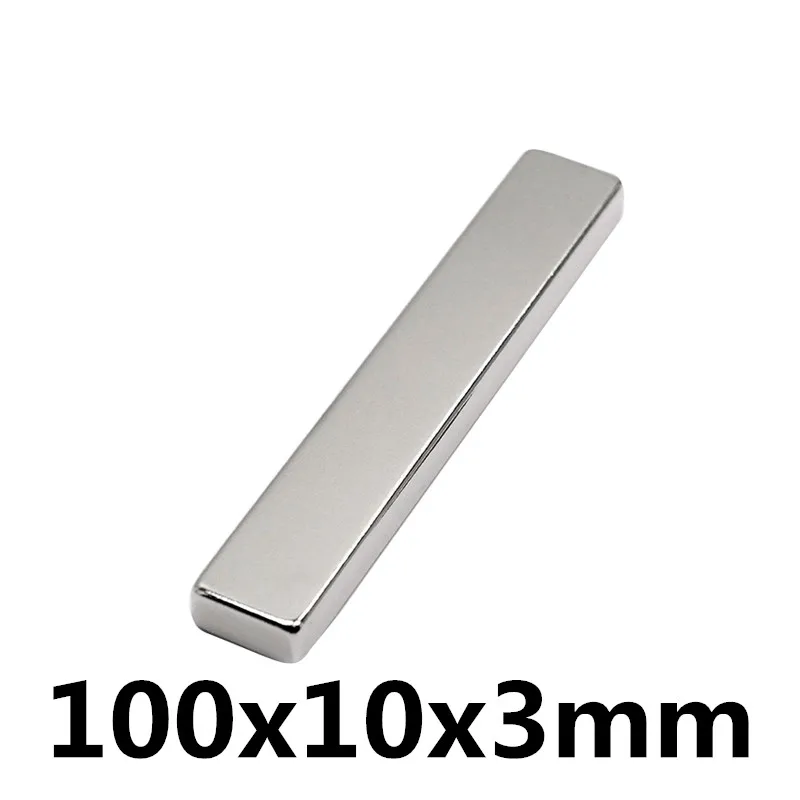 1 шт./лот N35 прямоугольный магнит 100*10*3 мм супер сильный неодимовый 100 X 10 3 NdFeB