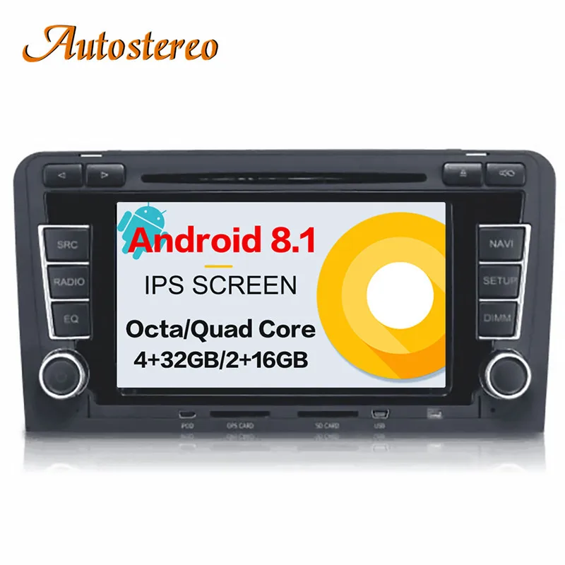 Top Android 9 Car DVD CD player GPS Navigation Auto Stereo For Audi A3 S3 2003-2012 car Multimedia radio tape recorder head unit 2